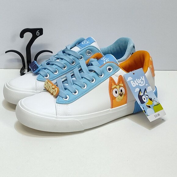 Ground Up Bluey Bingo Court Low Top Sneakers Women Size 6 Fits True To Size NWT - Picture 1 of 10